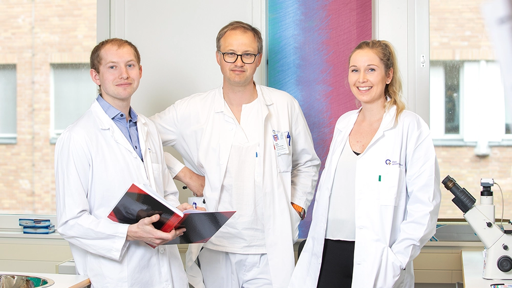 From left: Project leader&amp;#160;Henry Hoyle,&amp;#160;Espen Melum and&amp;#160;Anna Katharina Frank.